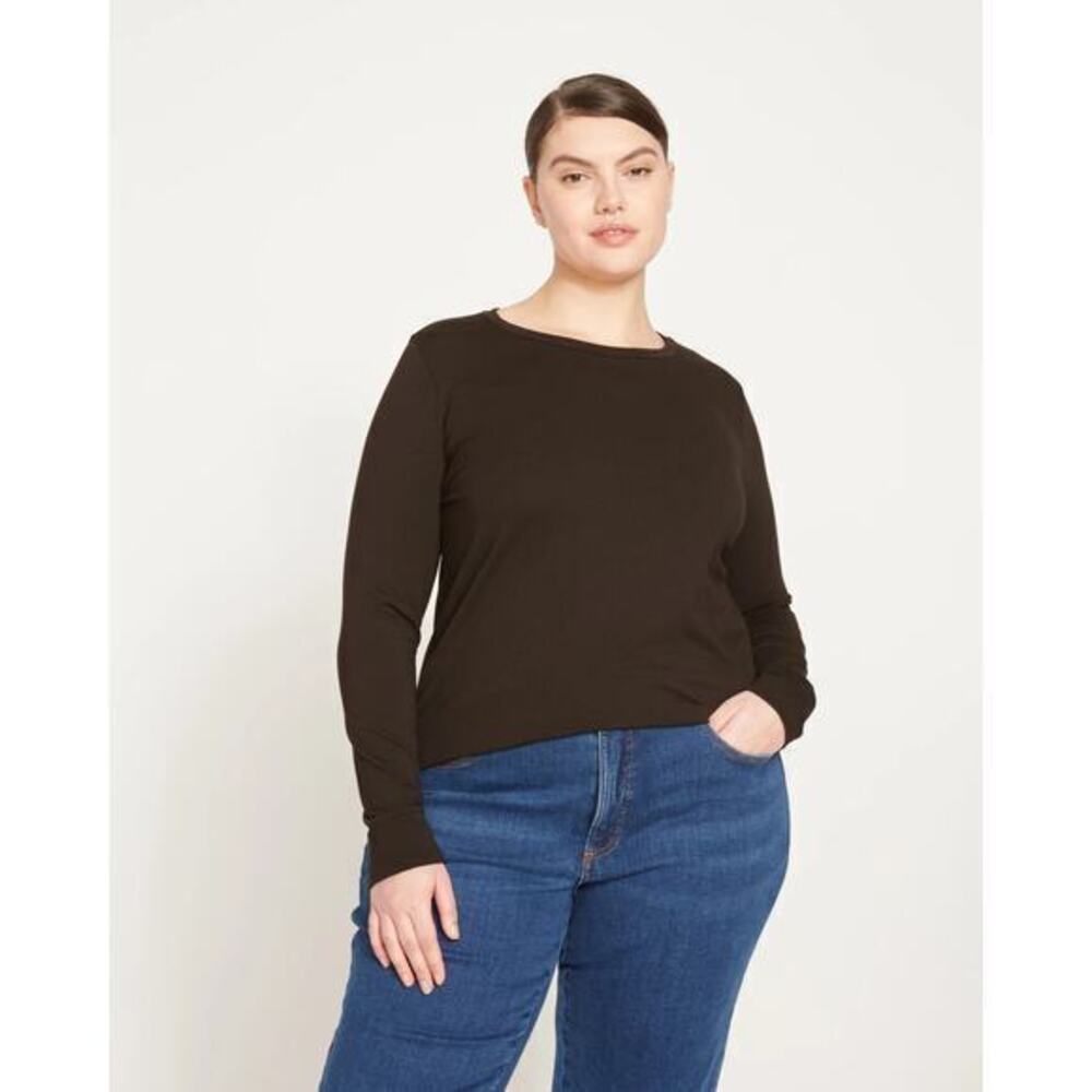 Universal Standard black long sleeve V-neck v Rex t-shirt plus size medium/ 18